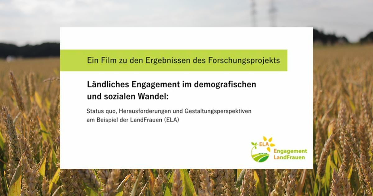 #InternationalerFrauentag

🎬Ein neuer Film fasst die Ergebnisse des Forschungsprojekts „Ländliches #Engagement im demografischen &amp; sozialen Wandel“ am Beispiel der #LandFrauen zusammen.

🤔Wie können in Zukunft #Engagierte langfristig motiviert werden?

➡️landfrauen.info/themen/zukunft…