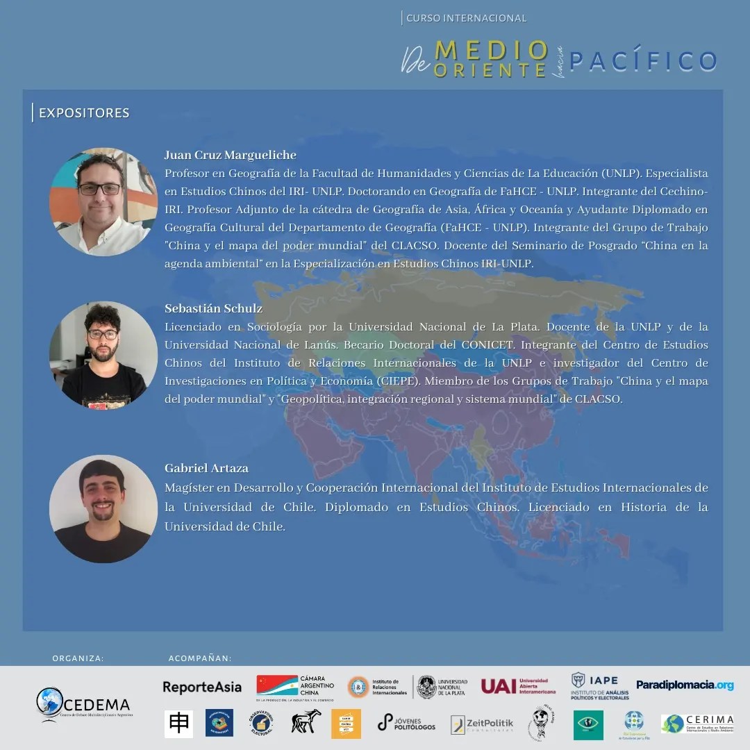 💬 Muchas gracias a <a href="/CedemaArg/">CEDEMA</a>  por invitarme a participar del Curso Internacional "De Medio Oriente hacia el Pacífico: La Región Asiática como Centro Geopolítico de las Relaciones Internacionales Contemporáneas".