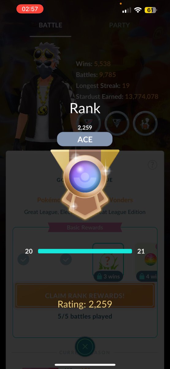 CDTpoulter's tweet photo. Elo reveal at midnight, not too bad! Now the real climb begins. 🤙 https://t.co/yPUxJ7CPmZ