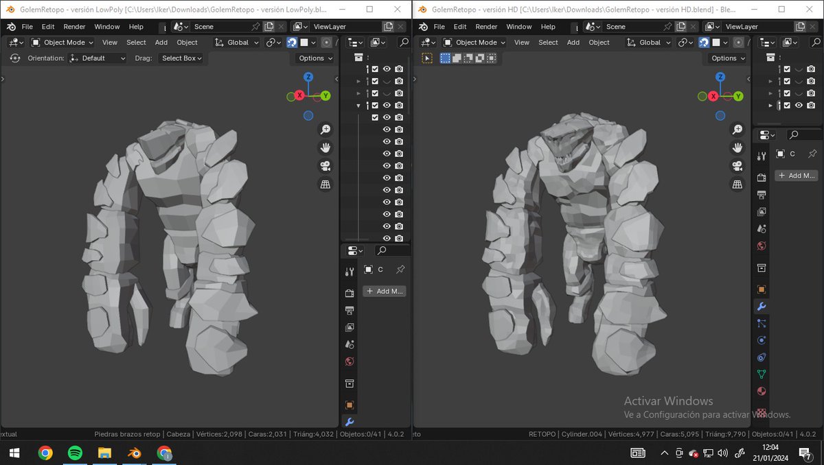 IkesanGS3D's tweet photo. Hello there!! I'm glad to show you my first texturing. Sculpting, retopology and texturing. Soon I will make more textures for the golem. I'll try an ice and volcano texture, and maybe some more ✌🏻☺️

#Blender #SubstancePainter #Sculpting #Texturing https://t.co/ImGh31THTK