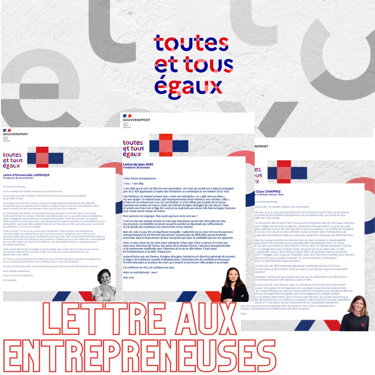 ❌ Seulement 30% des entrepreneurs en France sont des femmes📣 Incitons les femmes à créer leur entreprise #ToutesEtTousEgaux #8mars, 50 femmes s'associent au @gouvernementFR pour participer à une campagne impactante autour de l'entrepreneuriat féminin 🏃🏽‍♀️🧘🏻‍♀️👩🏿‍🤝‍👩🏻