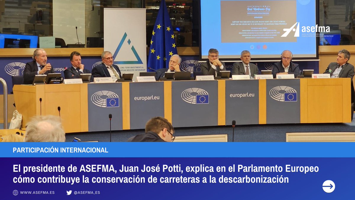 asefma (@asefma_es) on Twitter photo 📣 ¡Explicamos en <a href="/Europarl_EN/">European Parliament</a> cómo contribuye la conservación de carreteras a la descarbonización!
Nuestro presidente <a href="/jjpotti/">Juan Jose Potti</a> también anunció la creación del #EuropeanRMDForum con <a href="/eapa_org/">EAPA</a>, como continuación del IRMD: asefma.es/asefma-explica… 📣 ¡Explicamos en <a href="/Europarl_EN/">European Parliament</a> cómo contribuye la conservación de carreteras a la descarbonización!
Nuestro presidente <a href="/jjpotti/">Juan Jose Potti</a> también anunció la creación del #EuropeanRMDForum con <a href="/eapa_org/">EAPA</a>, como continuación del IRMD: asefma.es/asefma-explica…