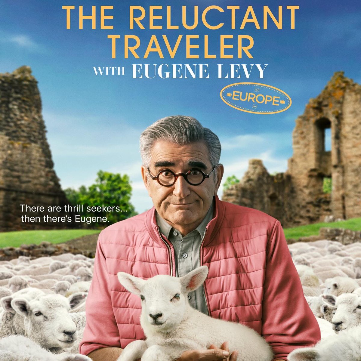 The 2nd season of The Reluctant Traveler starts today on @AppleTV in which Eugene Levy cautiously makes his way across Europe! Thanks to my lovely music team on this series, and all the amazing musicians who performed on the score #TheReluctantTraveler #ReluctantTraveler #AppleTV