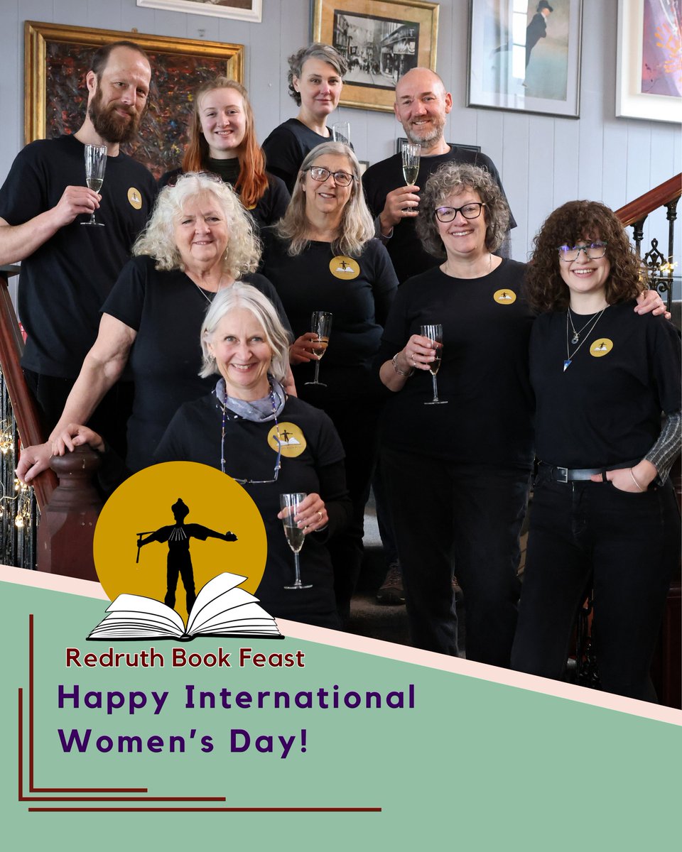 Like many, the Redruth Book Feast team are celebrating #InternationalWomensDay . Not only will we be hearing from some incredible women throughout the festival, there's also a whole host of women working tirelessly behind the scenes. You're all amazing! ❤️