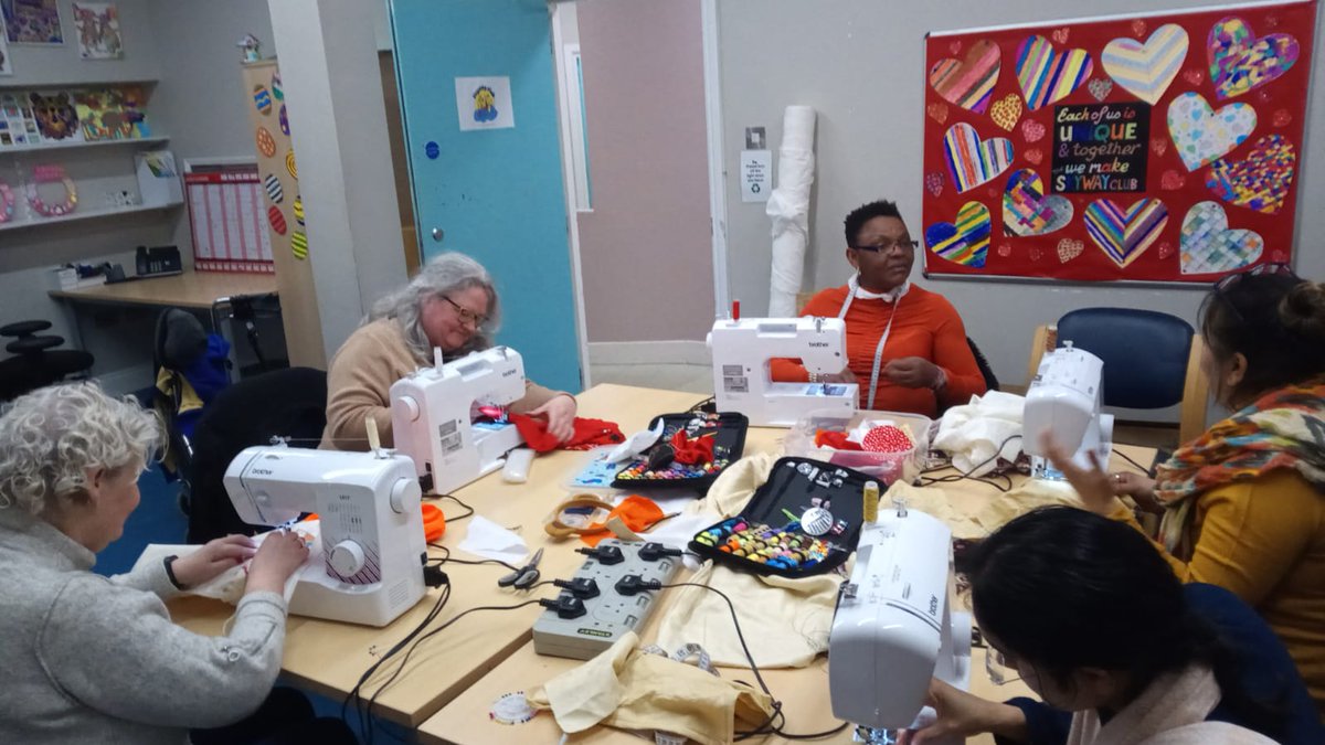 bcda1974's tweet photo. The Sew Together group last night were practicing their skills and getting to know their neighbours a wee bit better! https://t.co/XSj1U2crYG