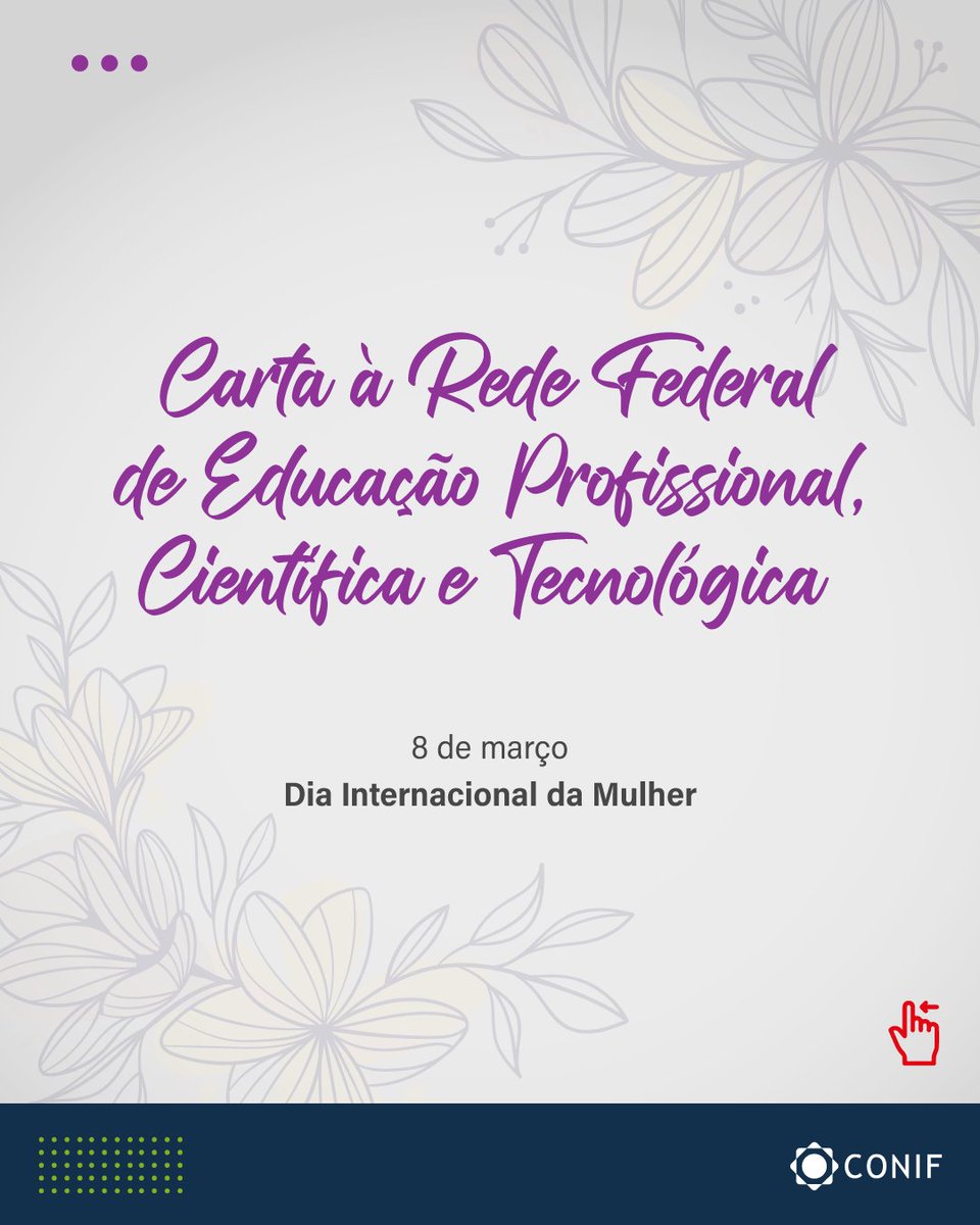 conif's tweet photo. O texto abaixo é um compromisso do pleno do Conif com as meninas e mulheres, cis e trans, da Rede Federal. Publicado neste Dia da Mulher, é um compromisso com esta e as futuras gerações que ainda serão beneficiadas com o início dessa robusta política pública.

#diadamulher #8m https://t.co/WUsMfjTghG