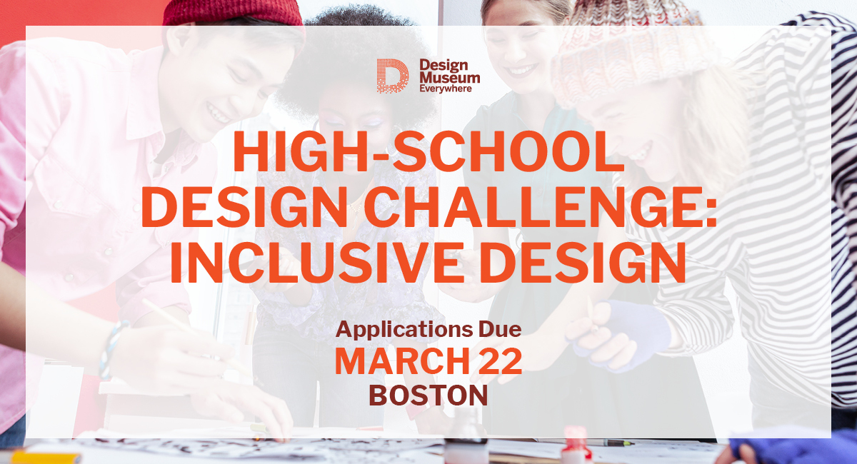 codesigncollab's tweet image. Applications open for High School Design Challenge! Share this opportunity with Boston area high school students and educators.
Apply by March 22
Learn More: loom.ly/BCJ8yWY
#FutureDesigners #InclusiveDesign