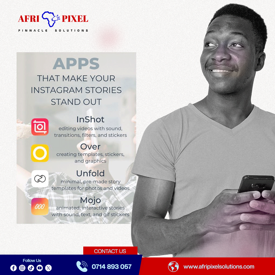 afripixel_'s tweet photo. If you want to be one, step ahead with creating amazing videos, photos, and graphics for your story; then you're definitely going to want to download these four apps!!
#contentcreation #socialmediamarketing #instagram #instagramstories #Afripixel #Afripixelsolutions https://t.co/RXhssydmqG