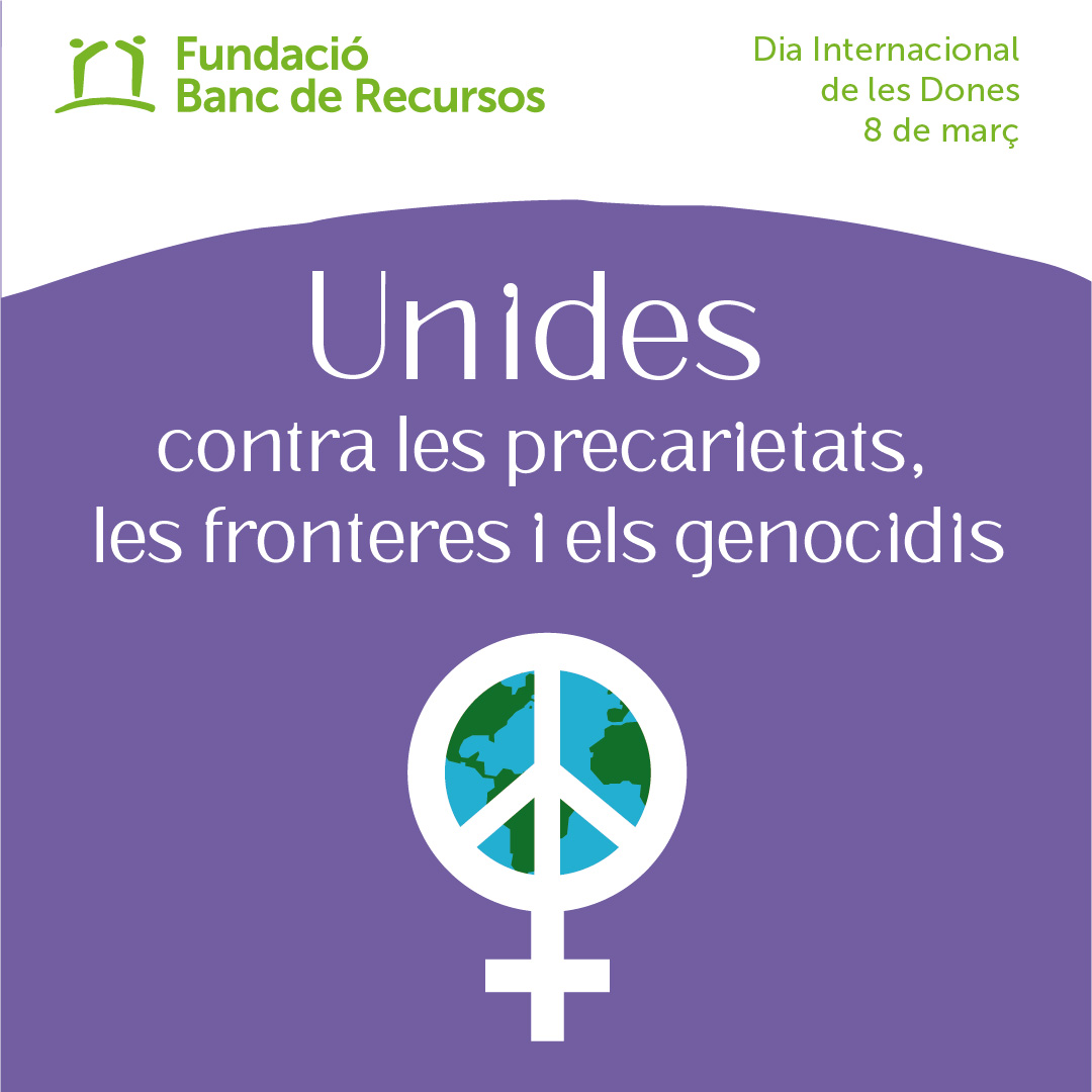 En el Dia de la Dona, ens afegim al desig d'un futur sense precarietats, fronteres ni genocidis, que només serà possible si avancem i treballem juntes per aconseguir-lo 👩💜🌿 #8M #DiadelaDona #DiaInternacionaldelesDones