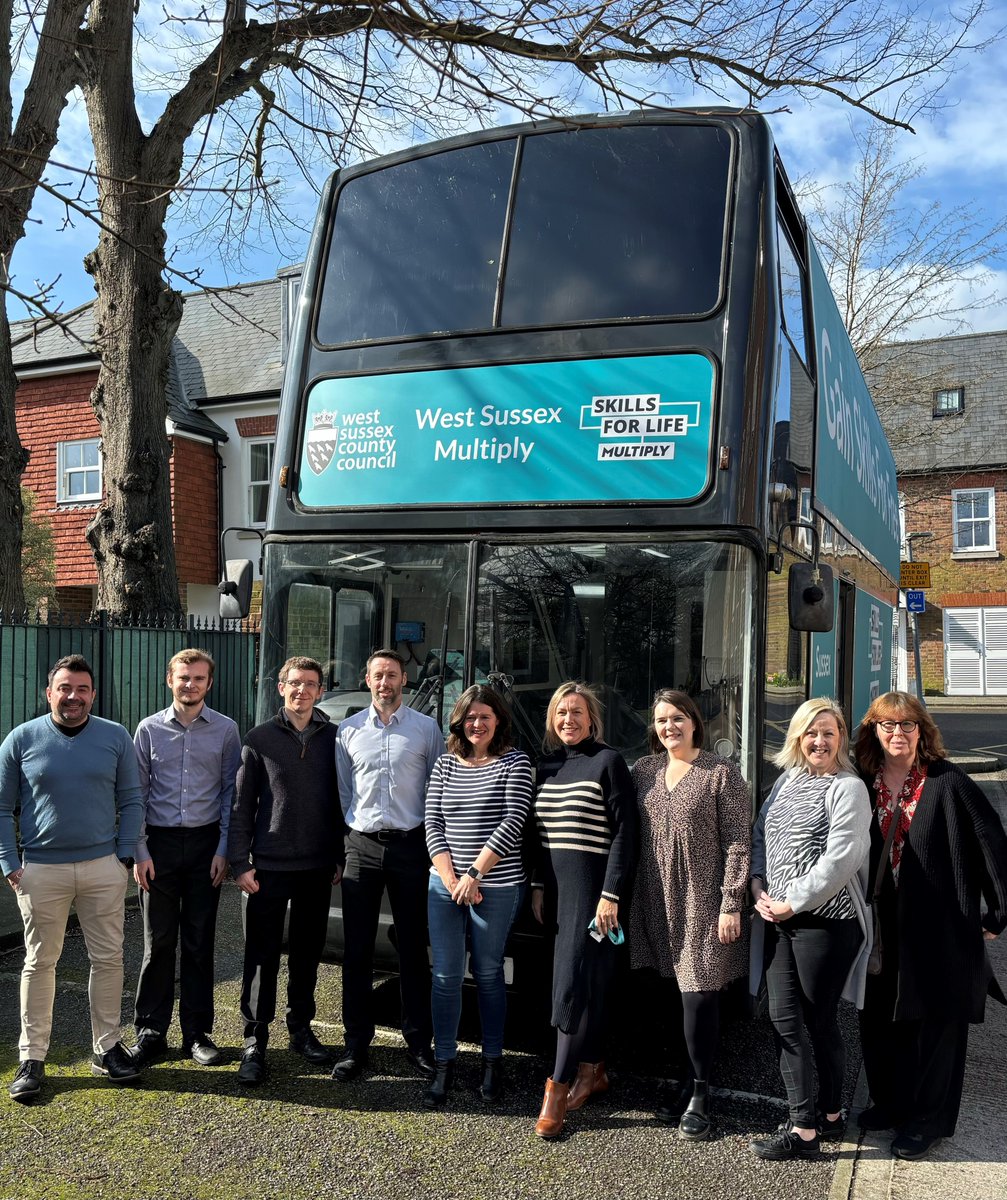 WSCCNews's tweet photo. Adult Learning is going mobile across West Sussex with the Multiply bus. Step on board to find out about free maths courses and other local learning opportunities. To find out where we’ll be next, and for more details and eligibility please visit https://t.co/lEvcPWeJkH https://t.co/dy6DYuPEnZ