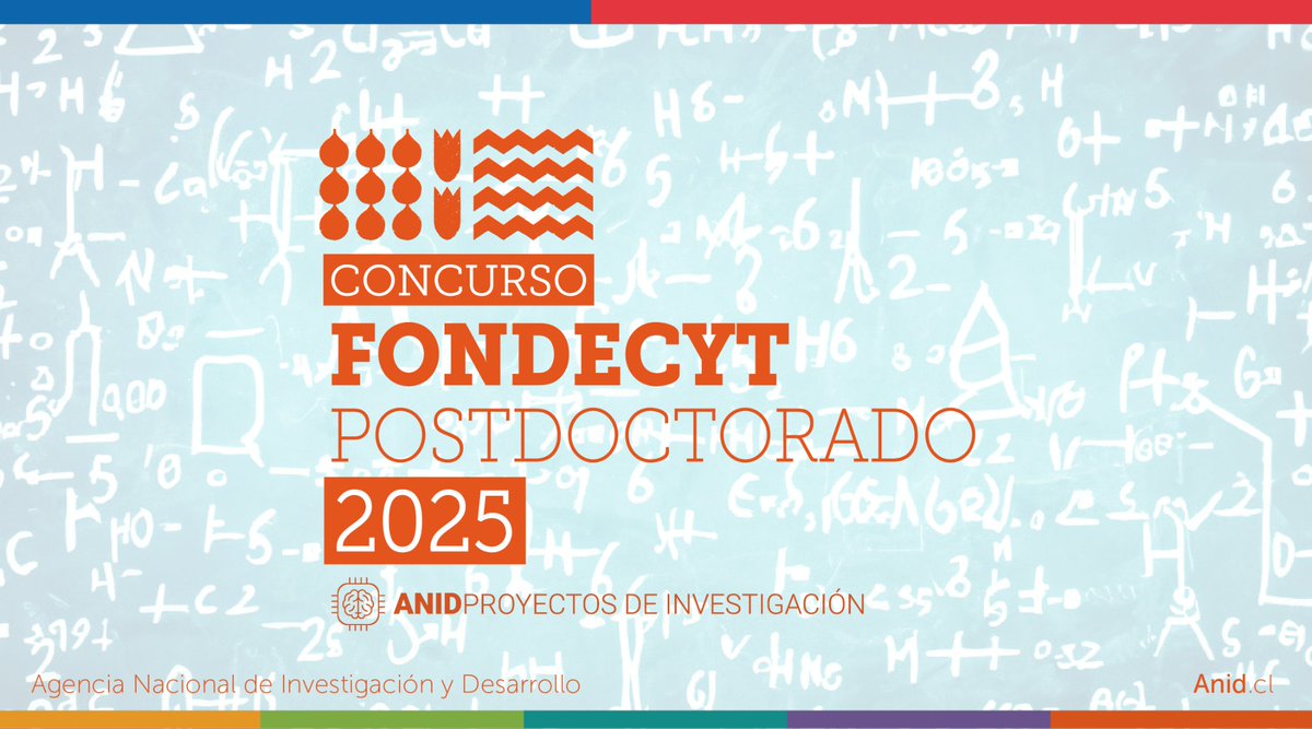 Revisa los detalles de apertura del concurso #FondecytdePostdoctorado 2025 en anid.cl/concursos/conc… La convocatoria está orientada a promover la productividad científica de personas con grado de doctor que hayan iniciado recientemente su carrera de investigación 🔎