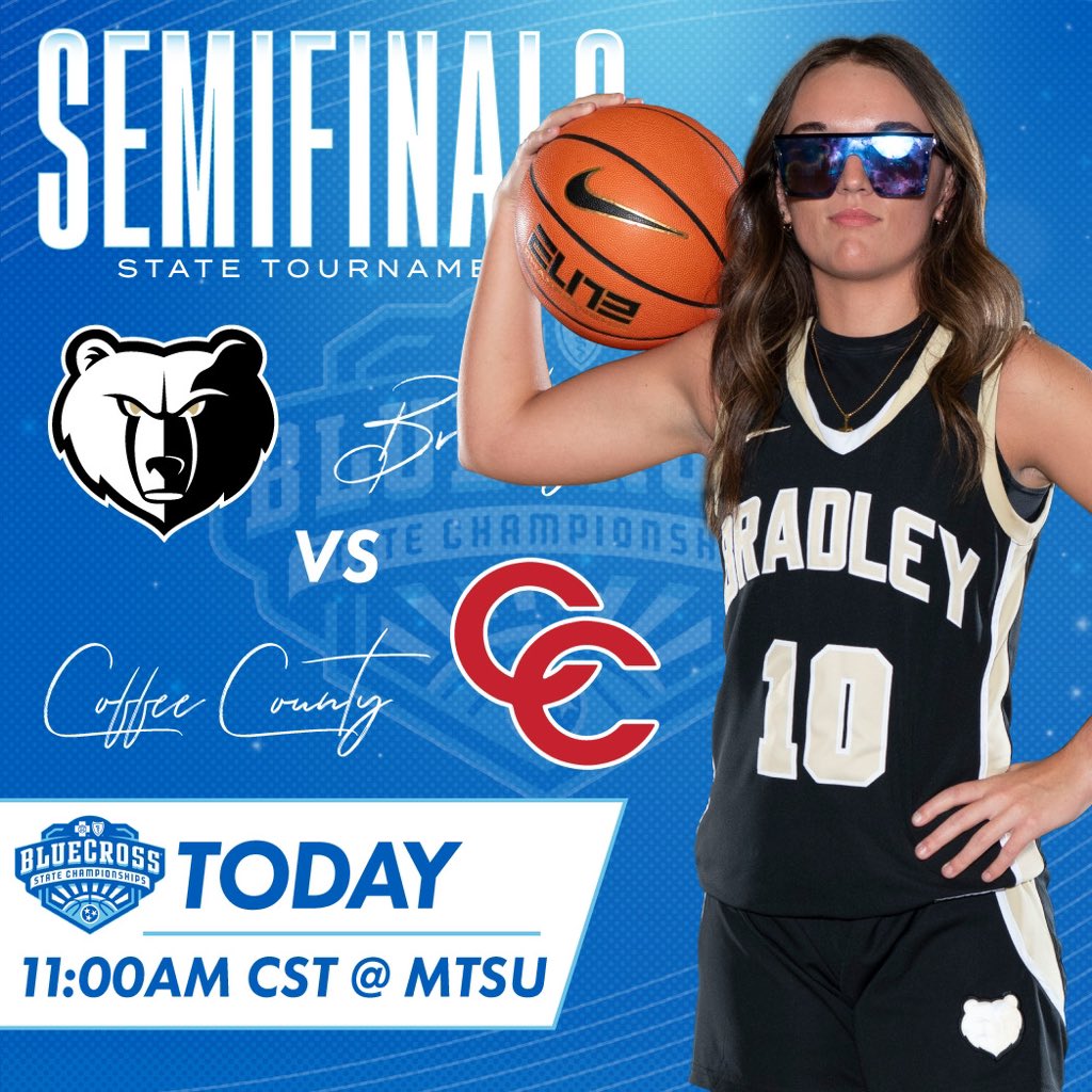 It’s GAME DAY!  Bearettes take on a really good Coffee County squad in the semi-finals at 11:00cst.  Winner plays for a Gold Ball tomorrow.  Time to show up and show out Bearette fans! #BusinessTrip #ChampionshipCulture
