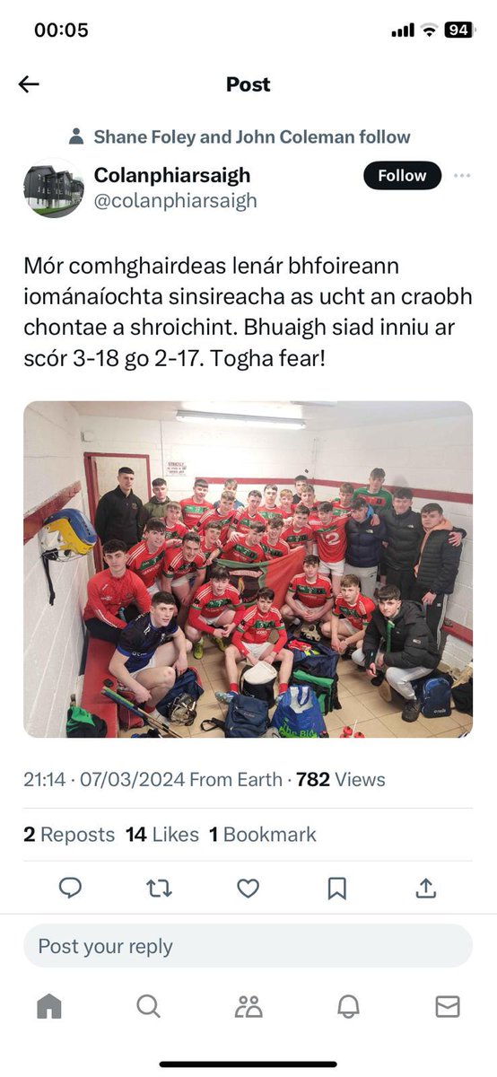 Mayfield GAA tweet media