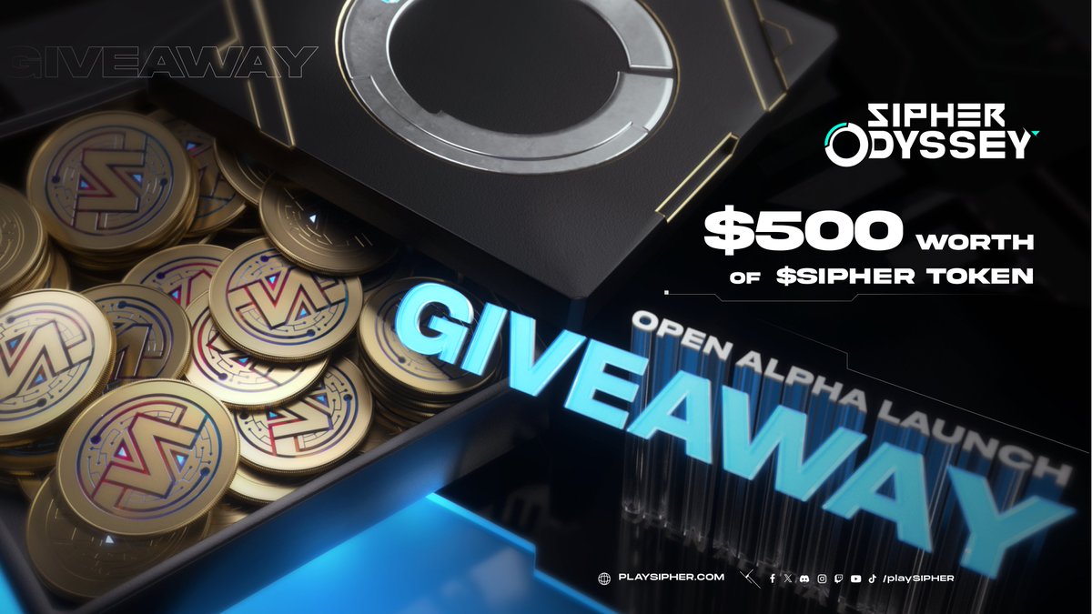 playSIPHER's tweet image. Celebrate the Open Alpha launch with us &amp;amp; win $SIPHER tokens 🎉

1️⃣ Follow @playSIPHER @AskThang @AskTinNguyen
2️⃣ Like + QRT post below using #SiphersArise #OpenAlpha 👇🏻


🎁 $50 worth of $SIPHER tokens to 10 lucky winners

🗓️ Ends MAR 11