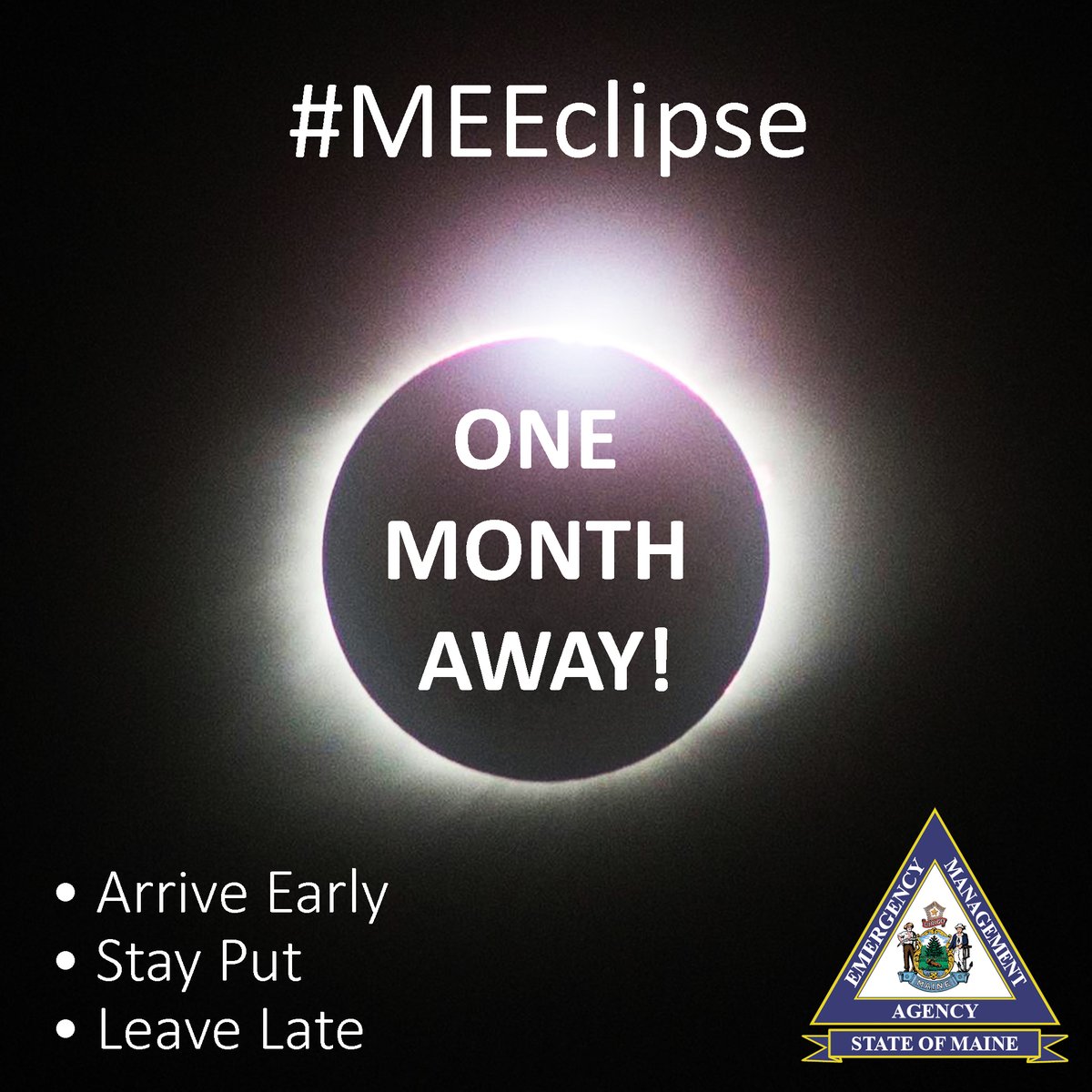 Today marks ONE MONTH until the total solar eclipse! If you haven't made plans already, do so now! For more information including safety tips, check out the Maine Office of Tourism’s press release. #MEEclipse #Eclipse24

visitmainemediaroom.com/media-resource…