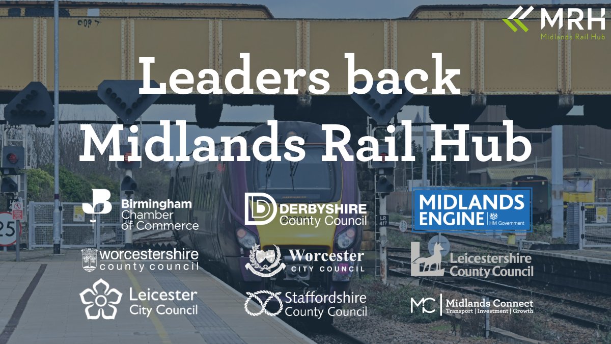 Leaders across the region are backing the #MidlandsRailHub 📝 The scheme will: ✅Create faster and more frequent rail journeys ✅Add 14m additional seats each year ✅Connect over 50 stations Read more here 👉midlandsconnect.uk/news/midlands-…