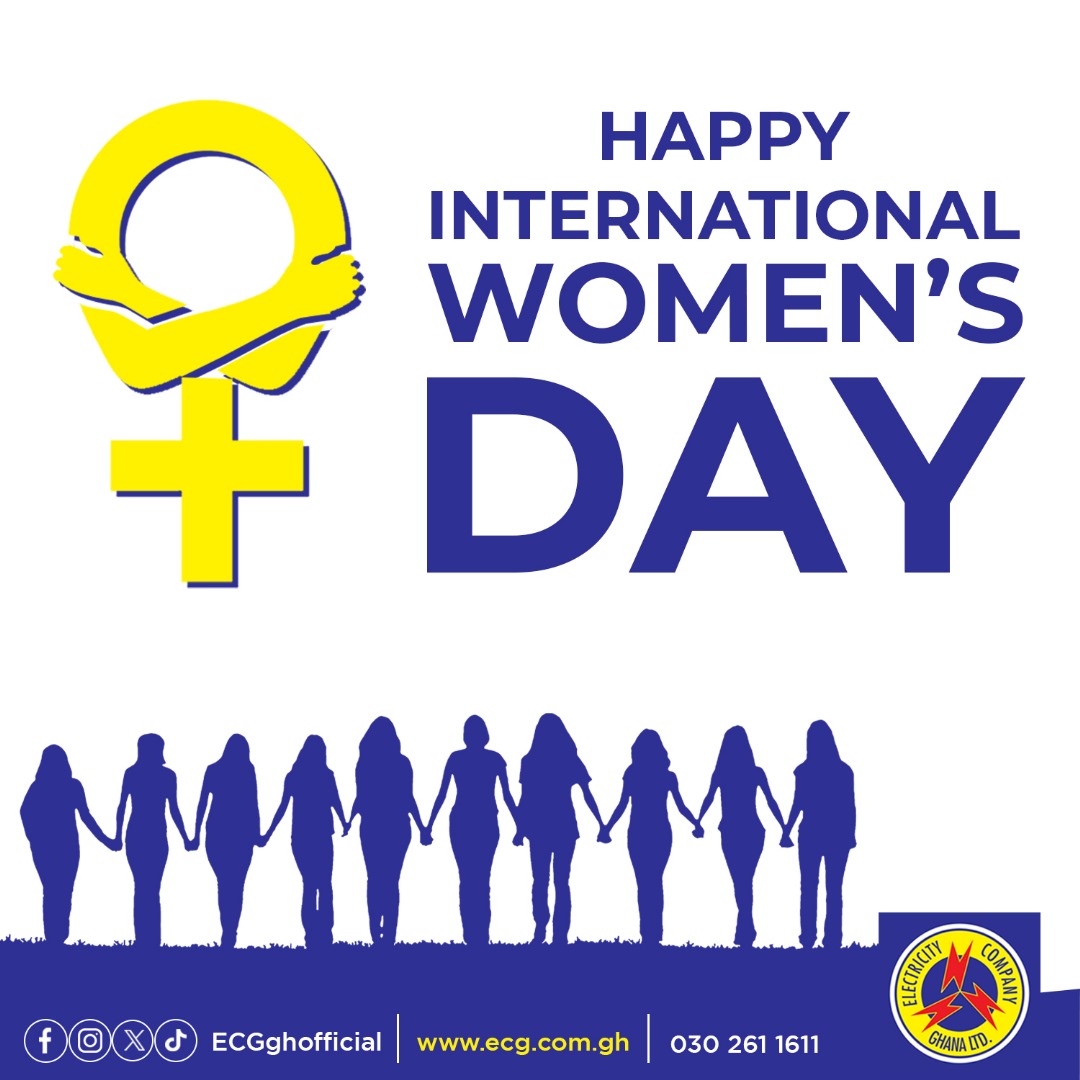 Lighting up lives and powering progress! Happy International Women's Day to all the incredible women at ECG who keep our communities energised and vibrant. Your dedication and hard work are truly inspiring! #InternationalWomensDay #ECGWomen #PoweringProgress #IWD2024