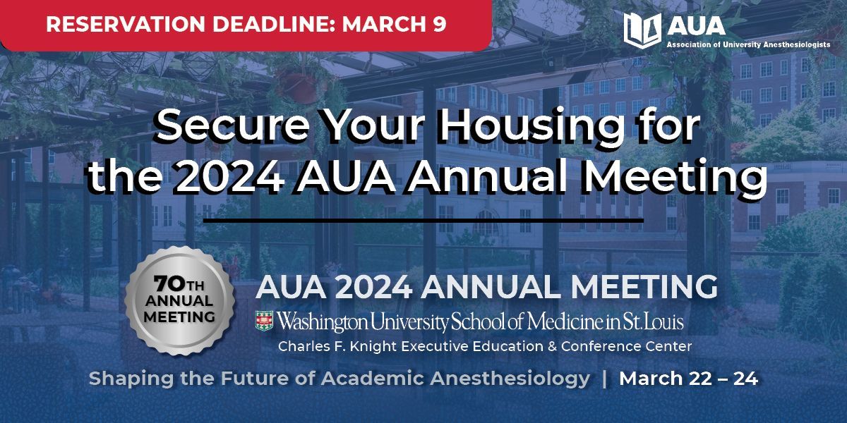Tomorrow is the final day to get the insider room rate at @RitzCarlton_STL for #AUA70 hosted by @WUSTLmed | Let's do this! Reserve your spot now: buff.ly/46pbZMI @SShaefi @DrSusieUNC @HarrietHopfMD @WUSTL @WUSTL_AnesRsrch @WashUanesthesia @MayaHastie