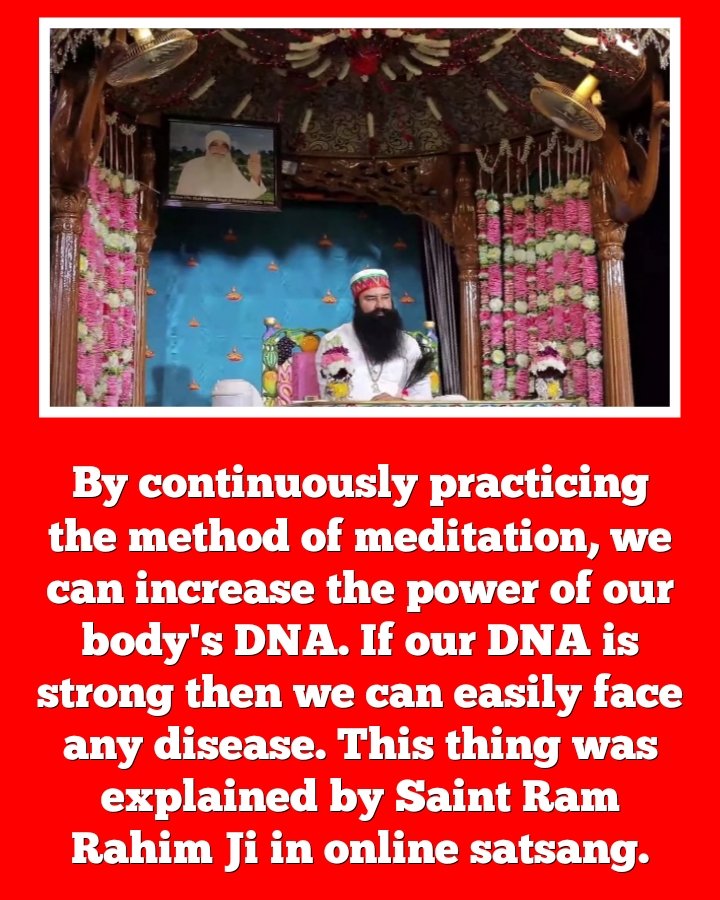 8a3Panya's tweet photo. #StrengthenDNA 
#BoostYourDNA  #DrMSG
The ultimate power a body needs is a strong DNA that is capable of healing, strengthening, and enhancing you physically and mentally to fight tough health problems. Saint MSG  explains that one can strengthen his DNA with meditation https://t.co/iRDAVYQtY0