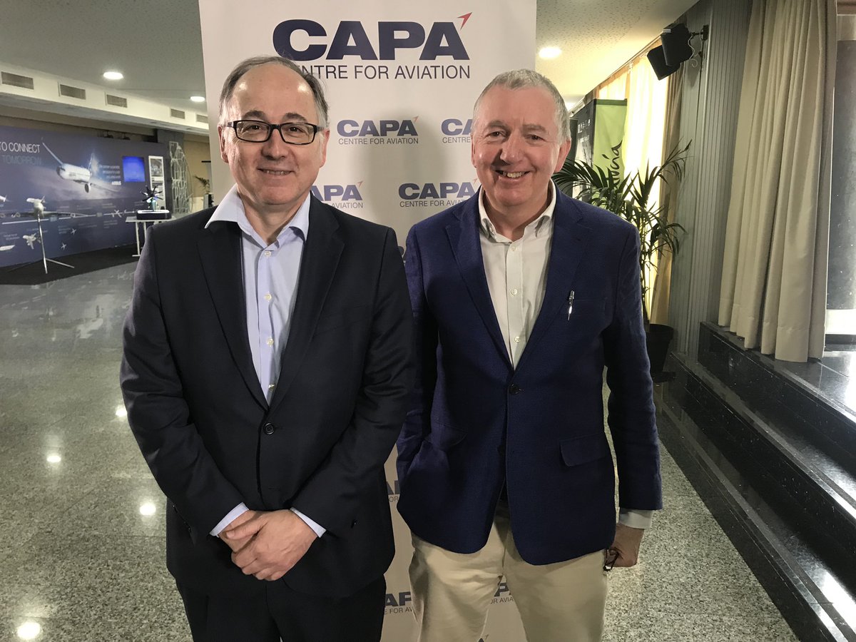 A wide ranging and insightful discussion with #IAG CEO Luis Gallego at the @CAPA_Aviation #CAPAsummit in Granada