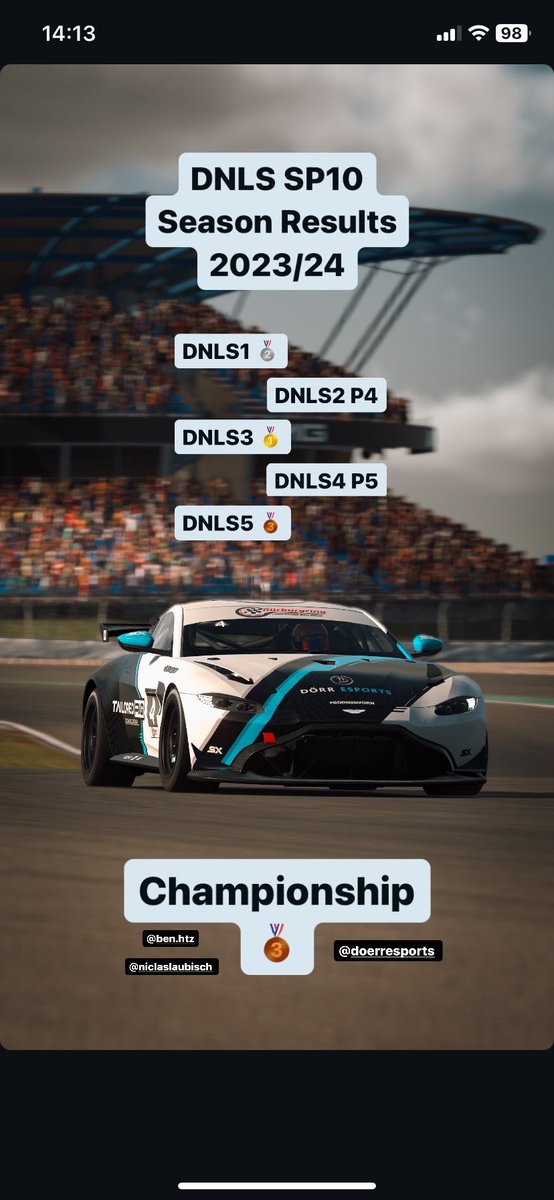 DNLS 23/24 in the books, looking forward to next year ✌🏻

<a href="/DoerrEsports/">Dörr Esports</a>
<a href="/BenHitz/">Ben Hitz</a>