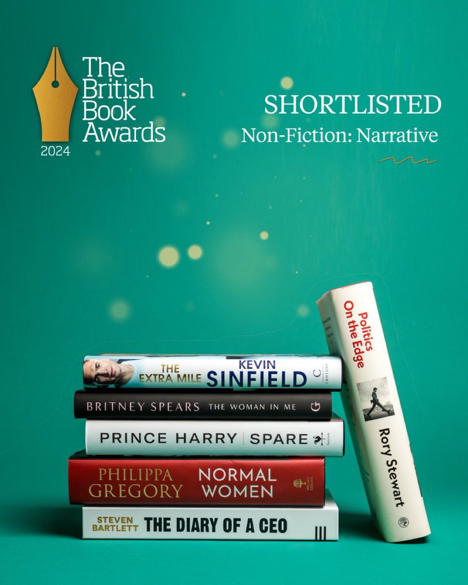 #TheWomanInMe by Britney Spears has been nominated for best Non-Fiction: Narrative at the 2024 British Book Awards