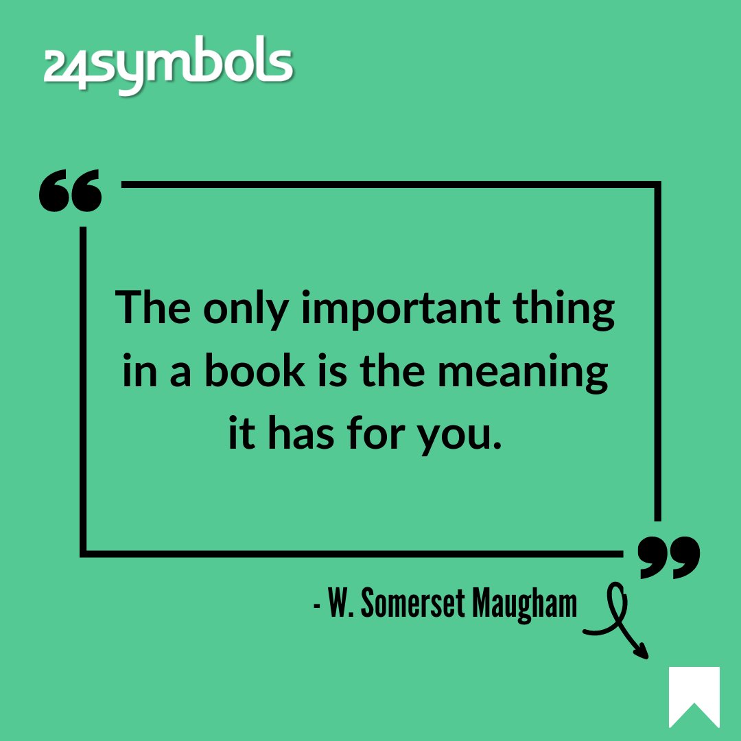 In the world of #books, what truly matters is the meaning they carry for YOU. Each reader finds something different between the lines, making every book a personal adventure. 📖✨

👉 24symbols.com

#bookish #reading #ebooks #booklove #bookcommunity #bookworm #quote
