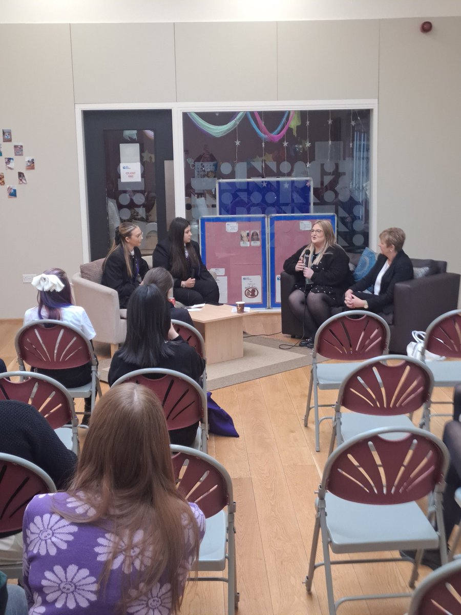 Our Vice Captains Gracie & Erin interviewing local councillors Christina & Maureen on the challenges in being a woman in politics. Proud Higher Moddies Teacher Right Here! @allsaintsrcsec @socialallsaints