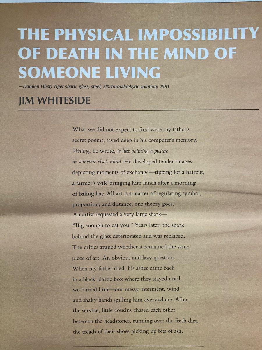 Jim Whiteside (@whiteside_jim) on Twitter photo Hey yāall, I have a new poem in <a href="/AmPoetryReview/">The American Poetry Review</a> ā on the back cover! Thanks to Elizabeth Scanlon and the whole team at APR. Itās a dream to have this little poem featured in such a special way ššš Hey yāall, I have a new poem in <a href="/AmPoetryReview/">The American Poetry Review</a> ā on the back cover! Thanks to Elizabeth Scanlon and the whole team at APR. Itās a dream to have this little poem featured in such a special way ššš