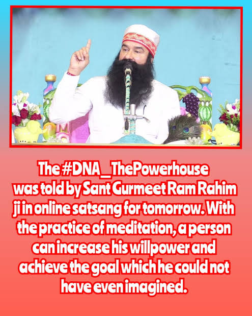 JiyaArora_777's tweet photo. This ‘Power House Of Energy’  change millions lives through different ways. It is really difficult to change negative thoughts but #SaintDrMSG Ji Insan do it and bostow millions with  method of meditation
#StrengthenDNA #DNA_ThePowerhouse
#DNA_PowerOfSoul
#BoostYourDNA https://t.co/0T6g2Umqy9