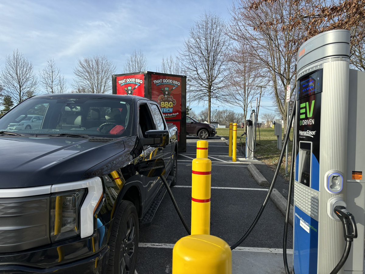 Quick recharge before todays pop-up at Hillcrest Elementary.  #FordLightning
