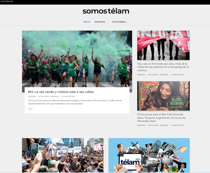 Ante el bloqueo gubernamental al acceso a las noticias de la Agencia Télam, sus periodistas activaron el sitio web somostelam.com.ar 👌 Ya es posible ingresar al contenido informativo: