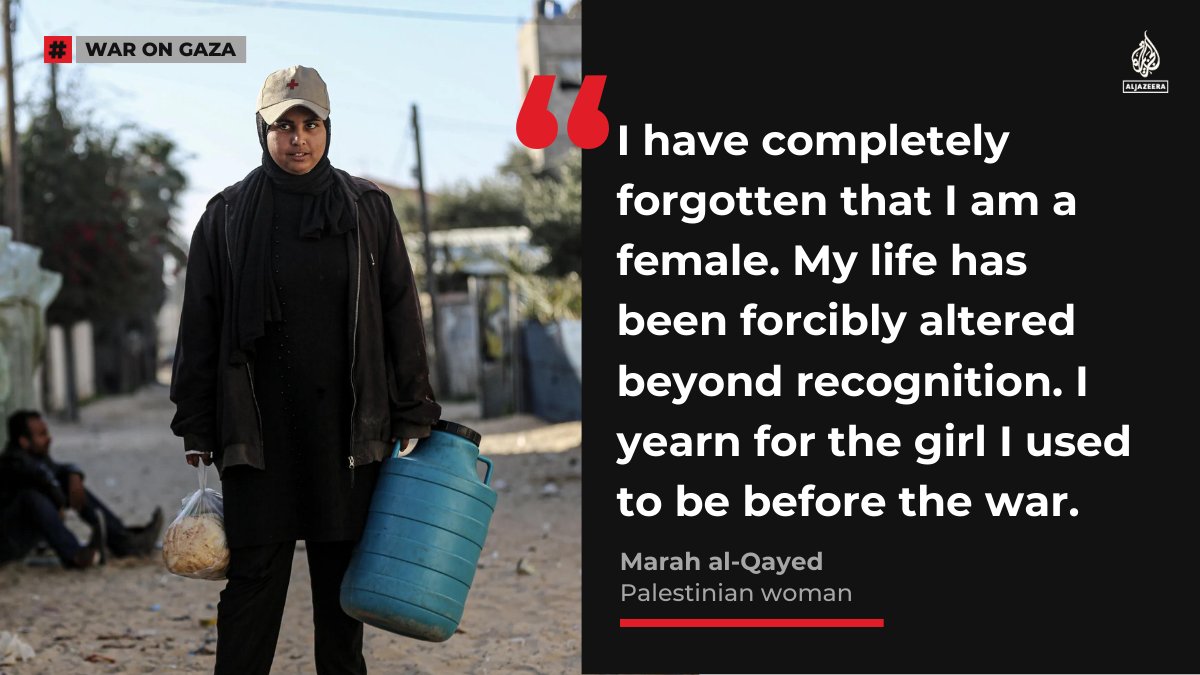 On International Women’s Day, four women in Gaza reflect on life in the midst of Israel's war on the besieged enclave. #IWD 

🔗: aje.io/rqmt8d