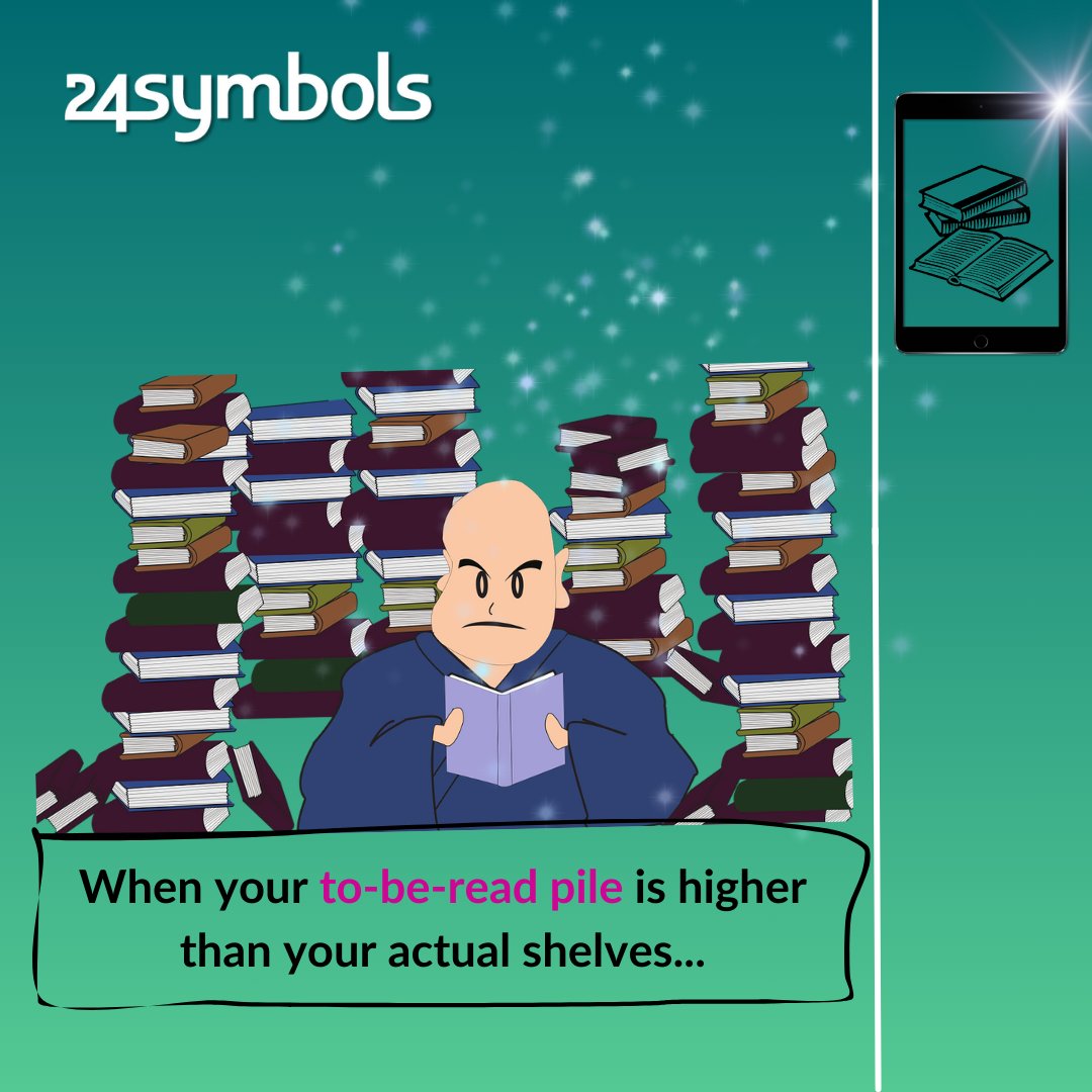 Who else can relate? 📚
Thank god that your #books don't take up physical space on 24symbols.com

#amreading #bookish #literature #reading #ebooks #bookaholic #booknerd #booklove #bookcommunity #bookworm #booksbooksbooks #bookstack #readingtime