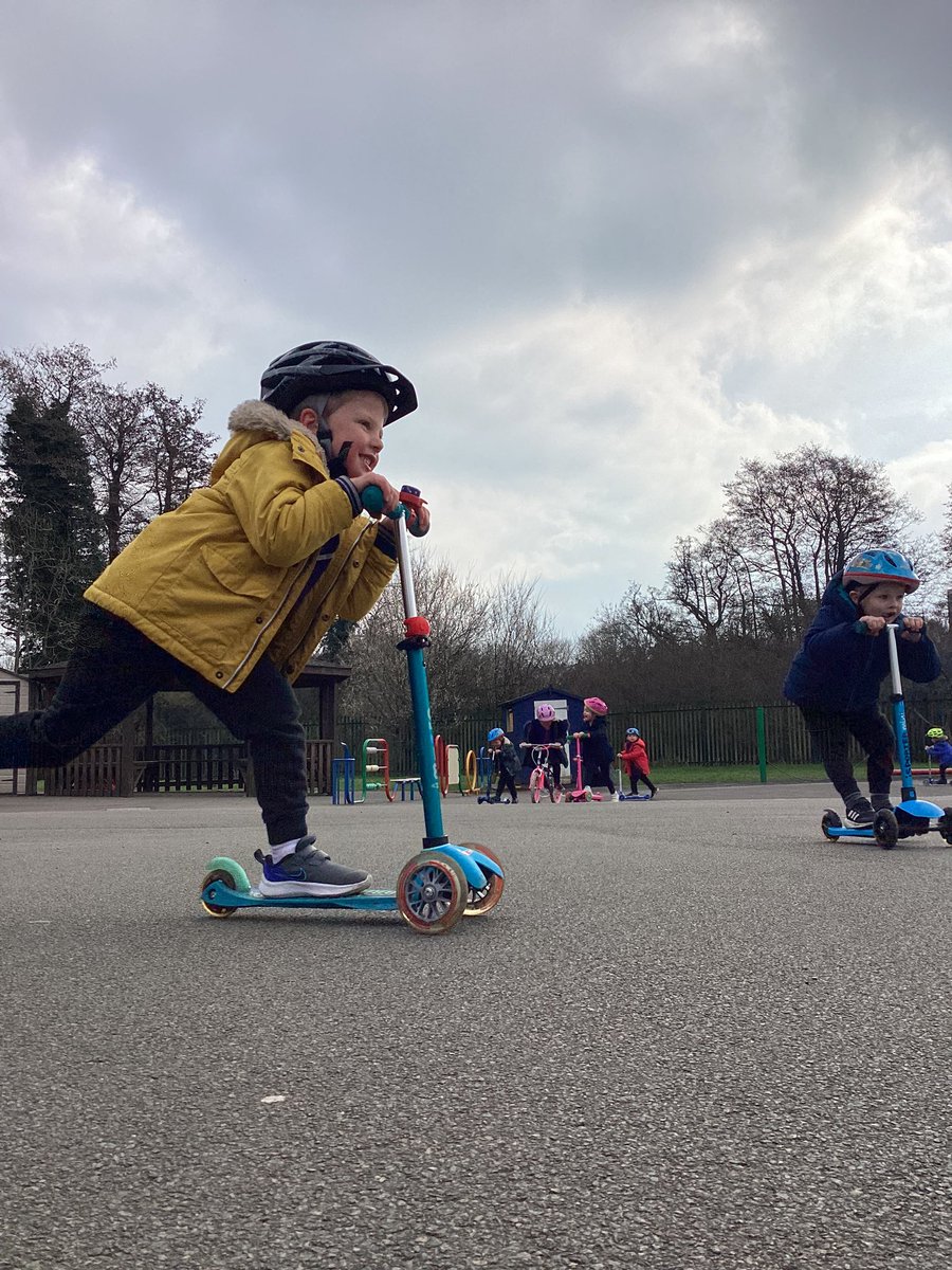 Reception are enjoying bike and scooter day #Reception #Active60 #MissS