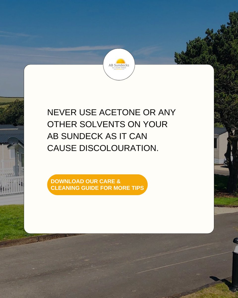 ABSundecksLtd's tweet image. ❗❗ ATTENTION ❗❗

Do you want some tips on how to keep your AB Sundeck looking brand new ❓ Click the link in our bio to download our care and cleaning guide 🔗

#absundecks #deckinguk #decking #cleaning #deckcleaning #cleaningtips