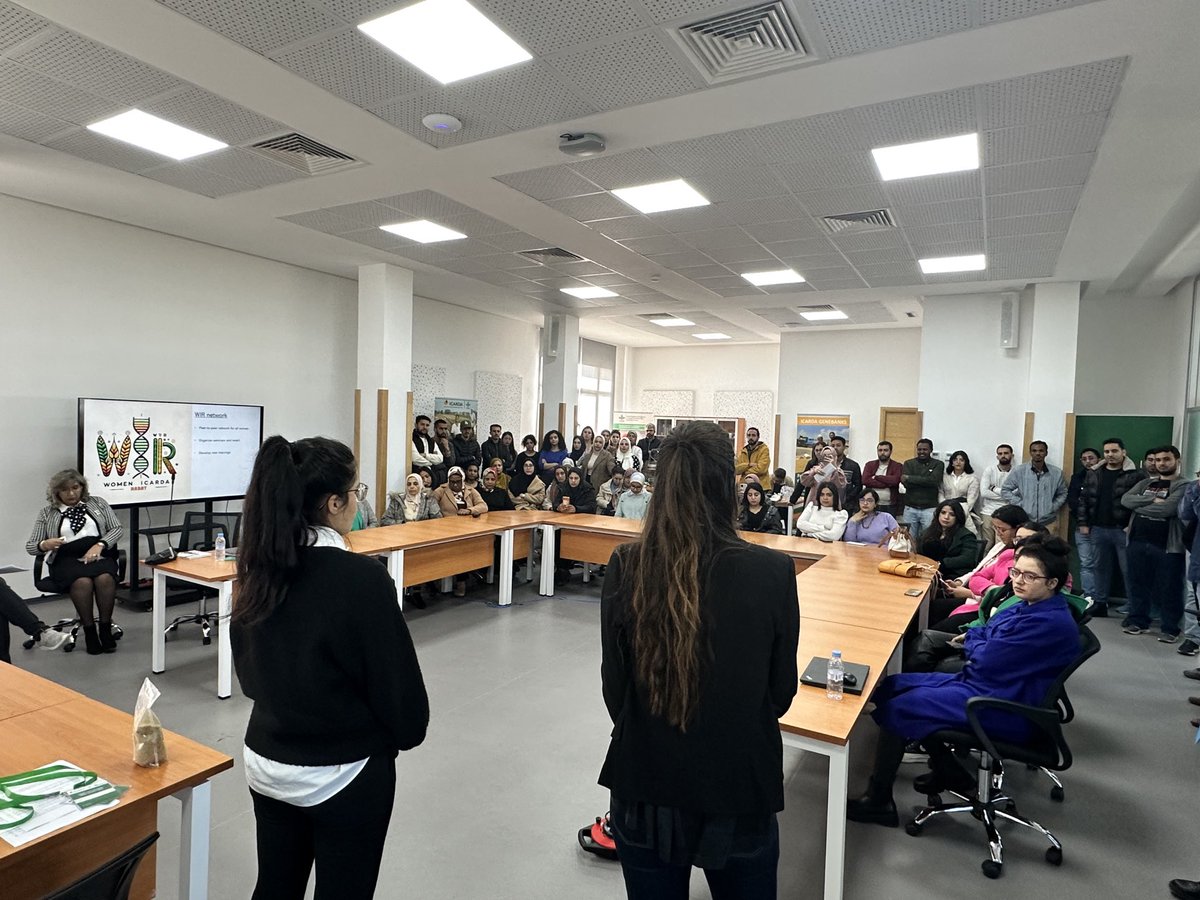 Some strong speeches, a good cake, and .. five theatrical plays on #genderbias in the workplace.. really a nice #IWD #Woman at ⁦@ICARDA⁩ #Rabat