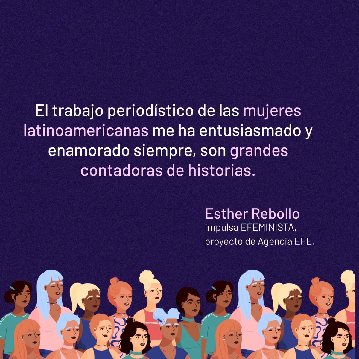 🗞️ <a href="/GabrielaOlivan/">Gabriela Oliván</a> , Fundadora de WINN y <a href="/estherrebollo/">Esther Rebollo</a>, impulsora de <a href="/efeminista_efe/">Efeminista</a>, tienen un mensaje para darnos en el Día Internacional de la Mujer. Desde LATAM y desde España, porque todas las voces importan.