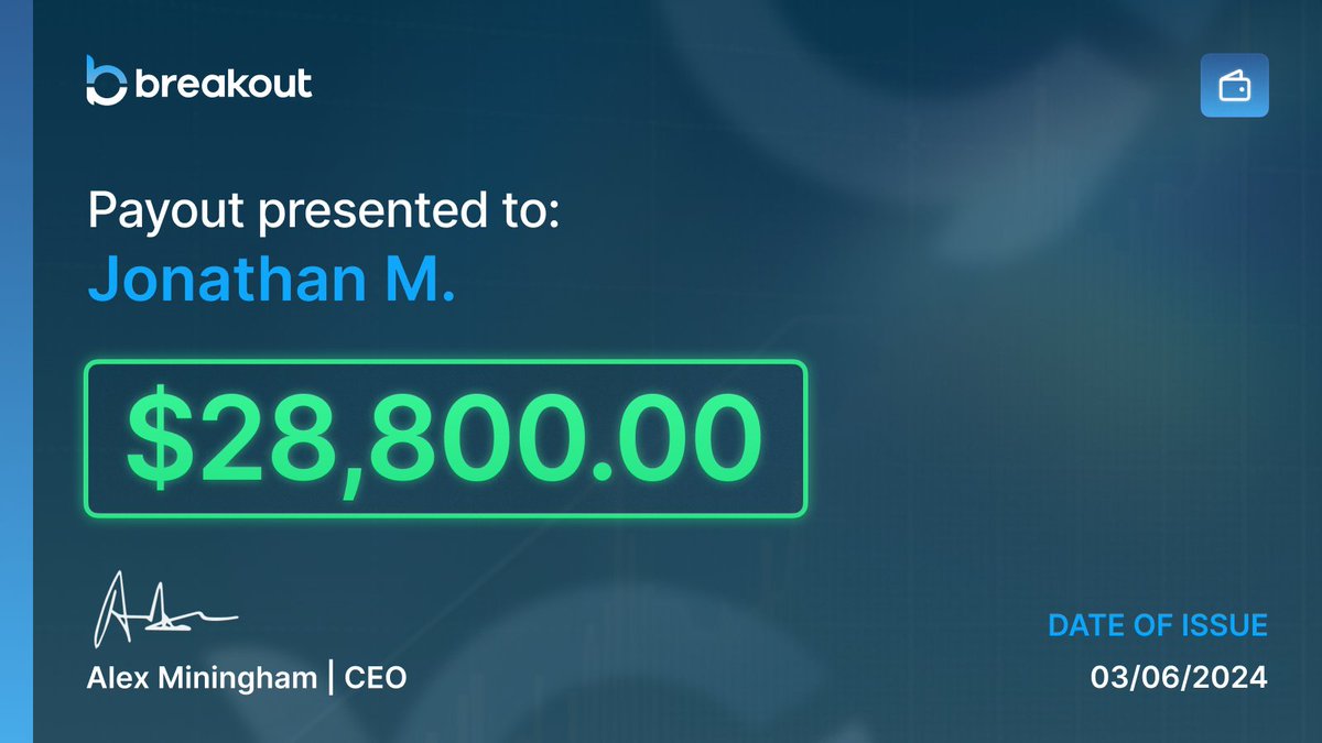 Jonathan has been trading exceptionally well in his Breakout Account!

Interview with <a href="/Tradermayne/">Mayne</a> coming soon 👀