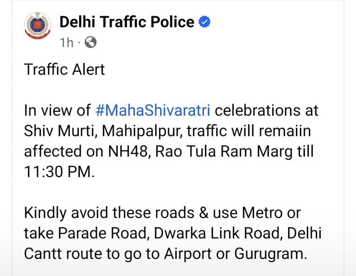 It’s all about today. Thankyou Delhi Traffic Police for providing us information. I heard that Delhi Police will not tolerate even 2 mins on road, then why till 11:30 Pm ??