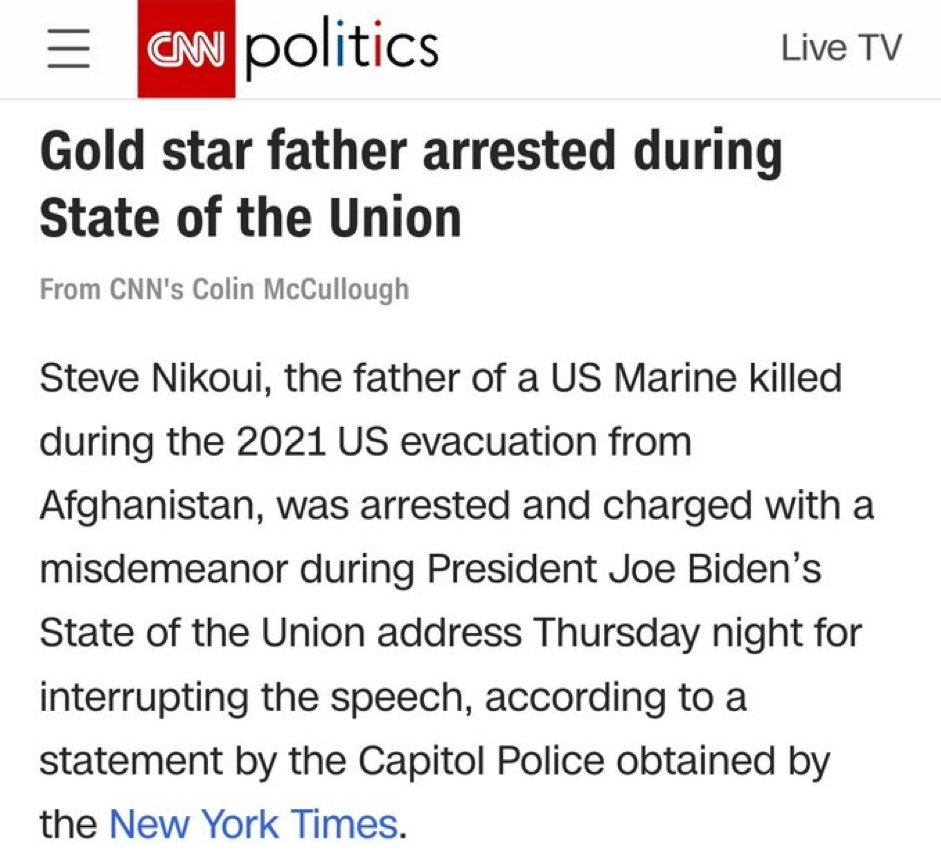 Joe Biden is a bad, bad person. Killed the man’s son, then arrested him for speaking.