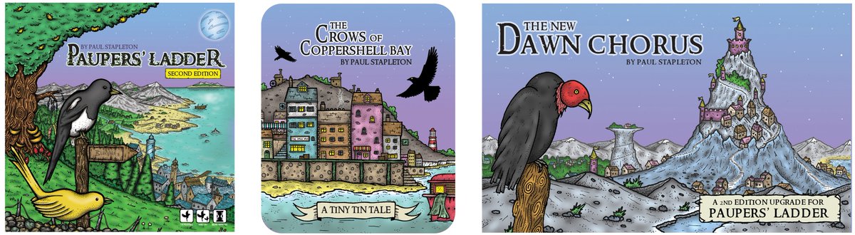 Pre orders for the 2nd edition of Paupers' Ladder, The New Dawn Chorus upgrade pack and The Crows of Coppershell Bay have all launched!

bedsitgames.co.uk/category/the-w…