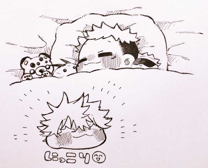 仲良くおねんねするゆじくん
5️⃣せんせもにっこり笑顔 