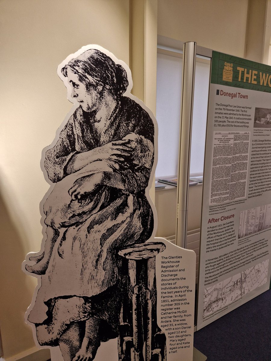 On #InternationalWomensDay we remember all those strong women who have gone before us - our #Workhouses of Co #Donegal exhibition remembers Catherine McGill who in 1851 entered Glenties Workhouse with family #GreatFamine #Donegal #Workhouses @DonegalCoArchiv @IrishWorkhouseC