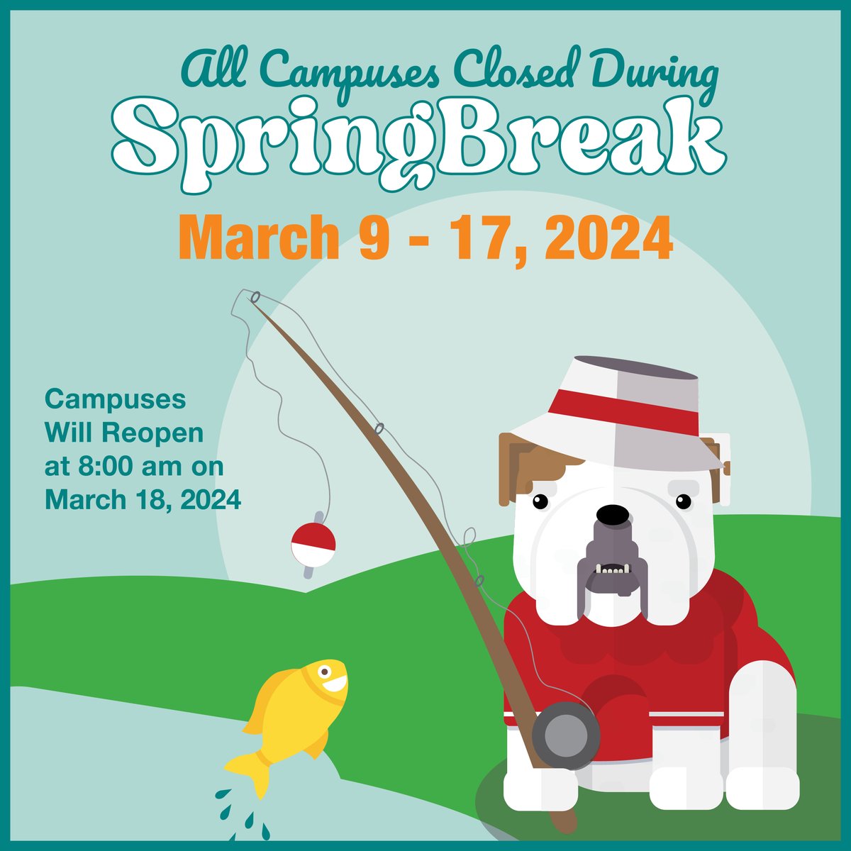 🌻Don't forget, we'll be enjoying Spring Break next week!🌻