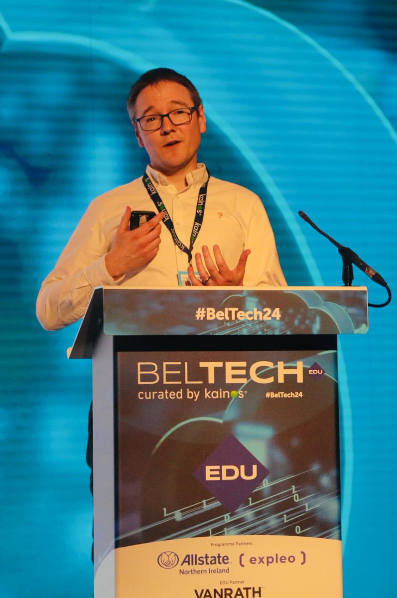 Joe McGrath, Cloud Economist @KainosSoftware now takes the stage at #BelTech24 EDU. Joe is delivering a talk on digital sustainability and the environmental impact of software. ♻️ 🌍
