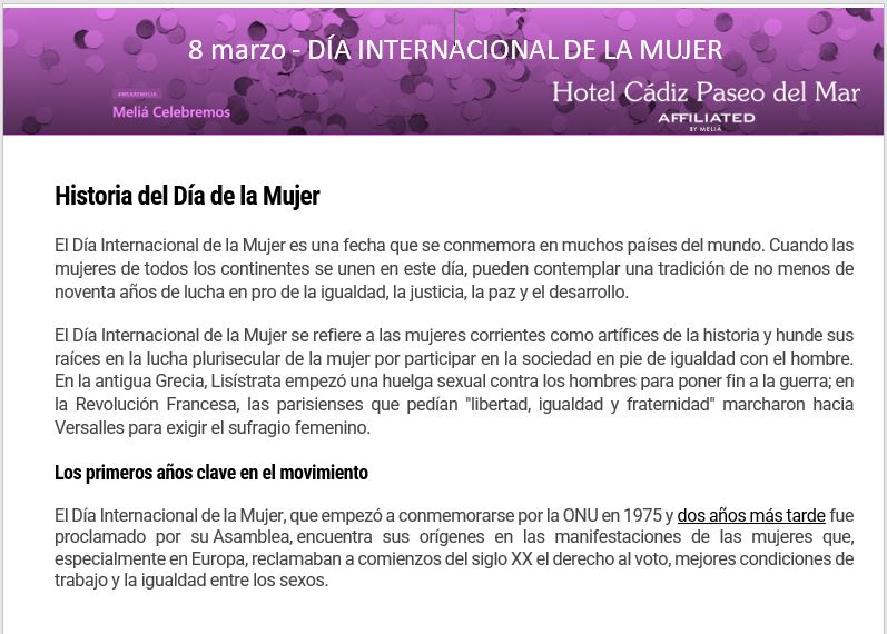 Hotel_Paseo_Mar's tweet photo. Celebrando el #DiaInternacionalDeLaMujer Orgullosas de ser quienes somos. #WeAreaMelia @MeliaCareers https://t.co/yZ6CZ4lxFF