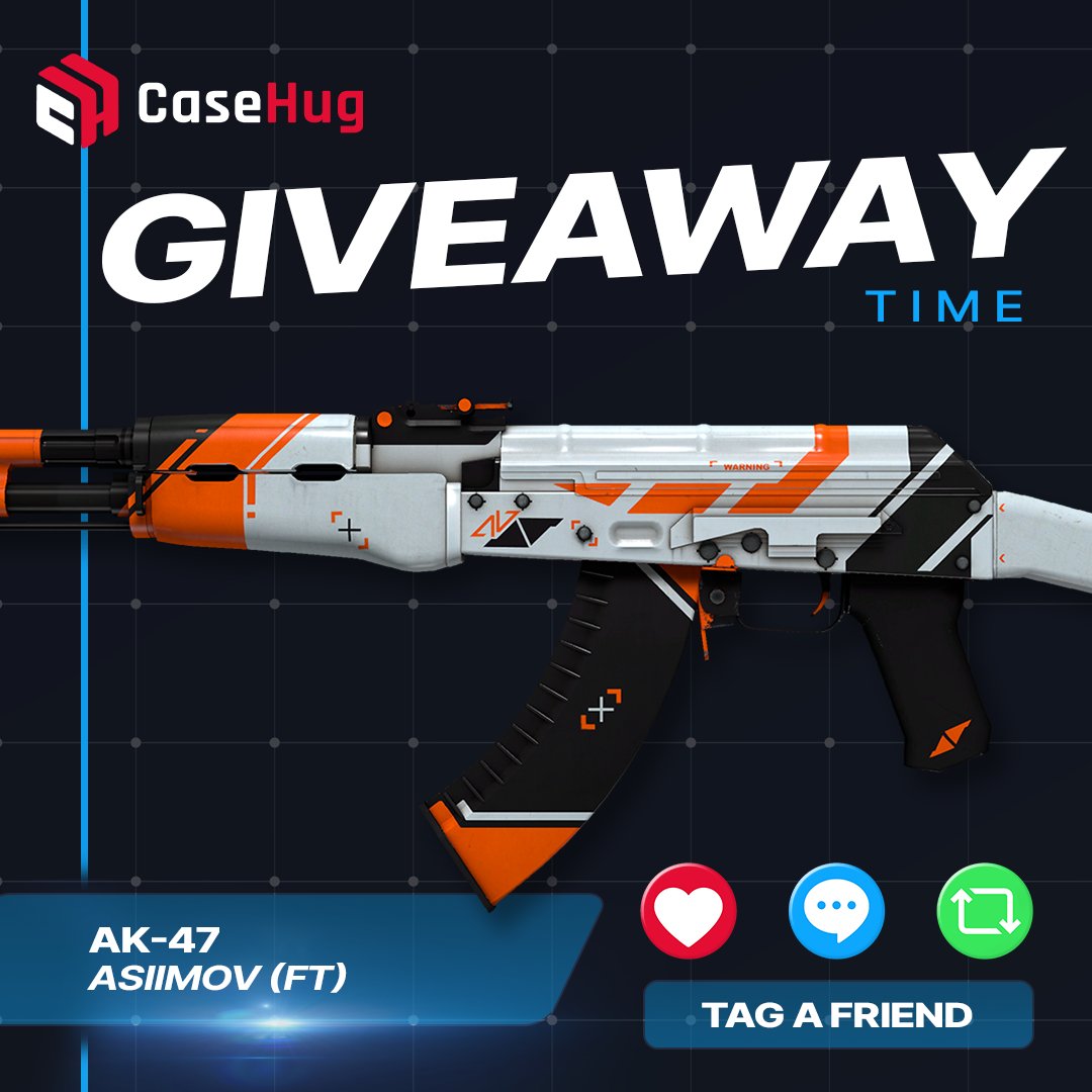 casehugcom's tweet image. CS2 GIVEAWAY!🎁      
WIN AK-47 | Asiimov [FT] 🏆⤵️

To enter:      
- Follow us     
- Tag a Friend     
- Like &amp;amp; Retweet this post

⏰Giveaway ends on Thursday 21st of March.   
Best of luck!🙌 
#casehugcom #Giveaway #CS2Giveaway #CSGOGiveaway #cs2skins #eSport