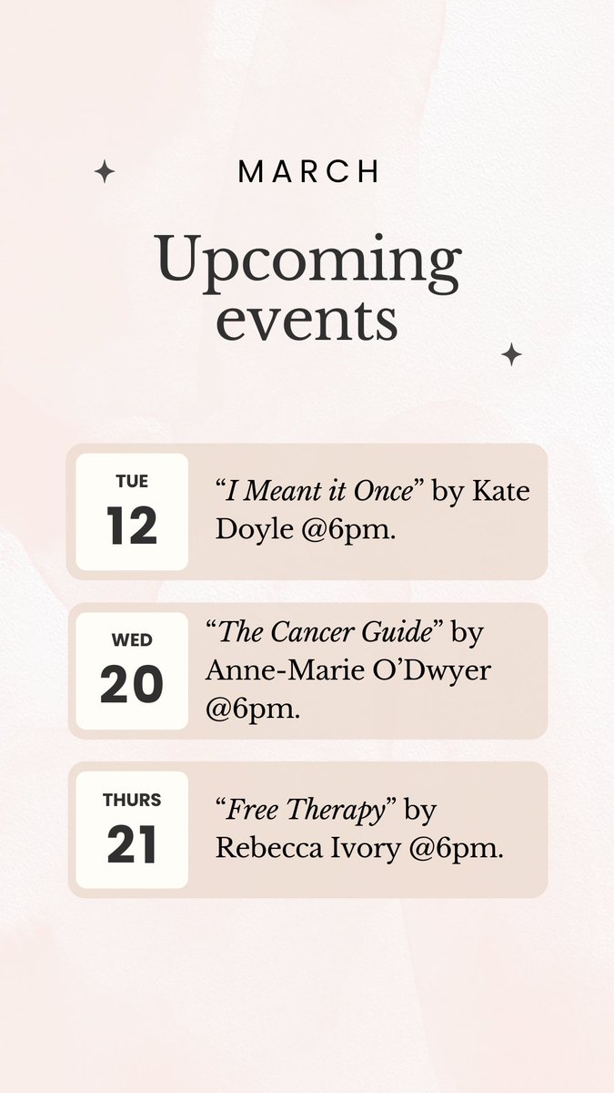 A reminder for your calendars on our upcoming events!