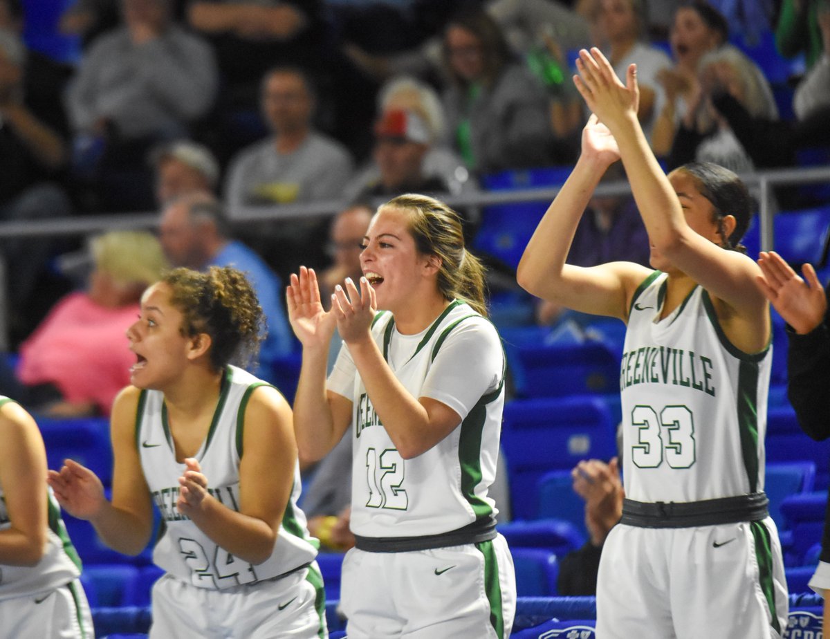 Here are a couple of photos of the Greeneville girls against Upperman in the Class 3A State Tournament last night.